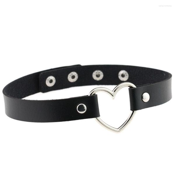 Gargantilha ZIMNO Punk Gótico Colares De Cinto Para Mulheres Colar De Couro Cravejado Rebite Goth Sexy Menina Colar Chocker Jóias