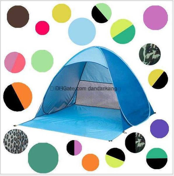 Tenda da spiaggia Pop Up Beach Tshelters Instant Quick Cabana Sun Shelter Mobili da giardino pieghevoli Campeggio esterno che gioca a casa sul prato