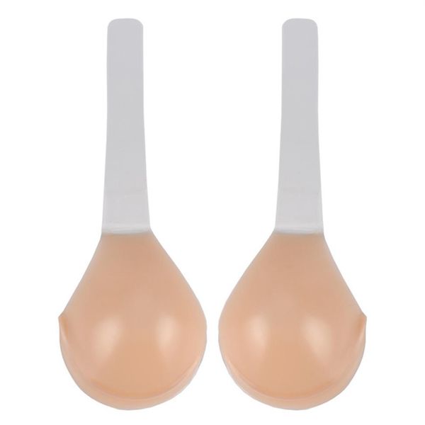 Sutiã de silicone DD DDD G H tamanho grande Sexy Lady Invisível sem alças sutiã push-up autoadesivo vestido gel pegajoso sem costas BH228C