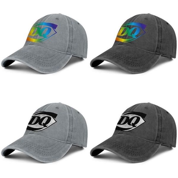 Dairy Queen DQ Eiscreme Gay Pride Regenbogen Unisex Denim Baseballkappe ausgestattet coole süße stylische Hüte Vintage altes Logo Old236S