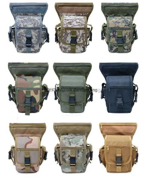 Oxford Cloth Men Bolsos Táticos Pacote de Pernas Bolsa Mensageiro Alça de Ombro Carteira de Quadril Bolsa de Coxa Bolso de Coxa molle exército bolsa de cintura de lona