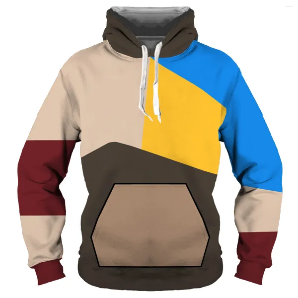Erkek Hoodies 2023 Moda Kolourual 3D Tüm Baskılı Erkek Sweatshirt UNISEX KÜÇÜK KAYNAK GÖNDERİ
