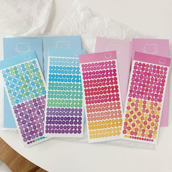 Confezione regalo 4Kinds INS Mini Candy Color Inglese Adesivi alfanumerici DIY Scrapbook Base Collage Phone Diary Happy Plan Decorazione Sticker