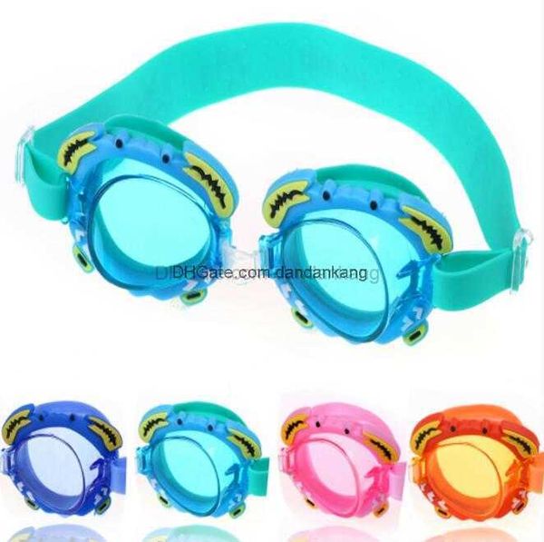 Sports nautiques Antibuée Piscine Lunettes De Natation Enfants Enfants Garçons Filles dessin animé crabe Lunettes De Plongée Lunettes De Natation Silicone Réglable Coloré PC uv lentille lunettes