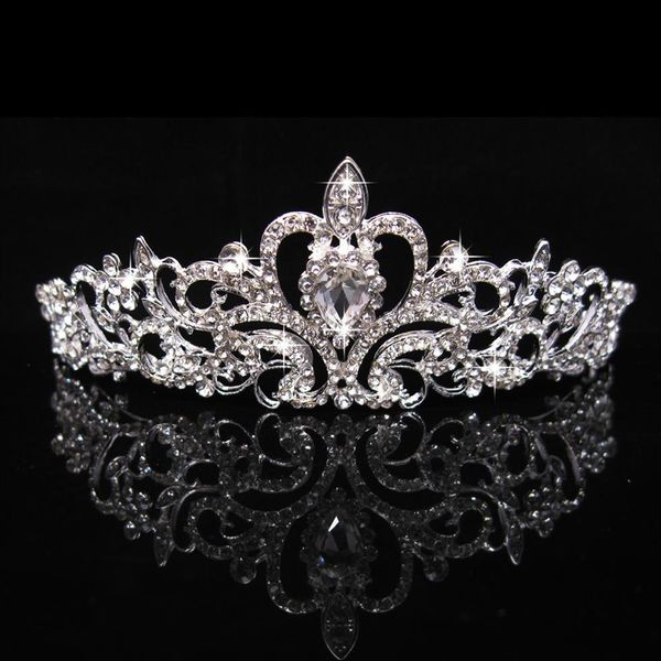 Sparkly Full Circle Diademi Pageant Petal Clear Strass austriaci King Queen Princess Crowns Wedding Bridal Brides Crown Party H2567