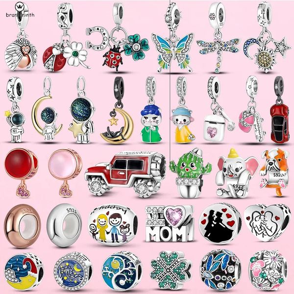 925 Silver Fit Pandora Charm 925 Bracelet Club 2022 Lucky Ladybug Charms 925 Silver for Pandora Charms Jewelry Beads