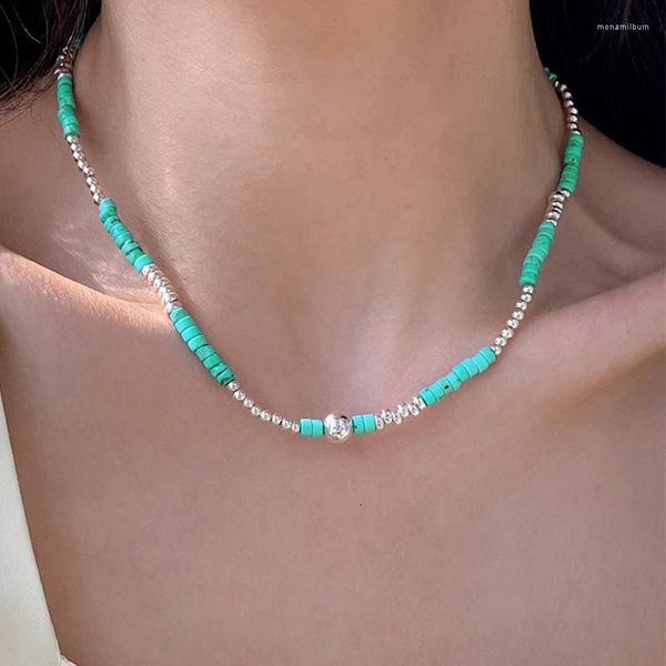 Кокер 2023 натуральный камень ожерелье из бисера для женщин антикварная рукопожатие простые мужские хуткер для мужского подарка Короткие украшения для ожерелья
