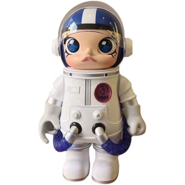 Novo estoque de ornamentos e brinquedos manuais POPMART Astronaut Bubble Mart 1000% SPACE Molly Moon Rock Edição Especial MEGA Collection 70CM