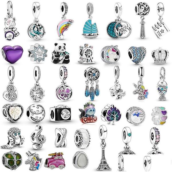 Charms 925 Sterling Sier Charm Camera Perline fai da te per bracciale originale di marca Collana Pandora Gioielli da donna Fashion Drop Delivery Fi Dhqe2