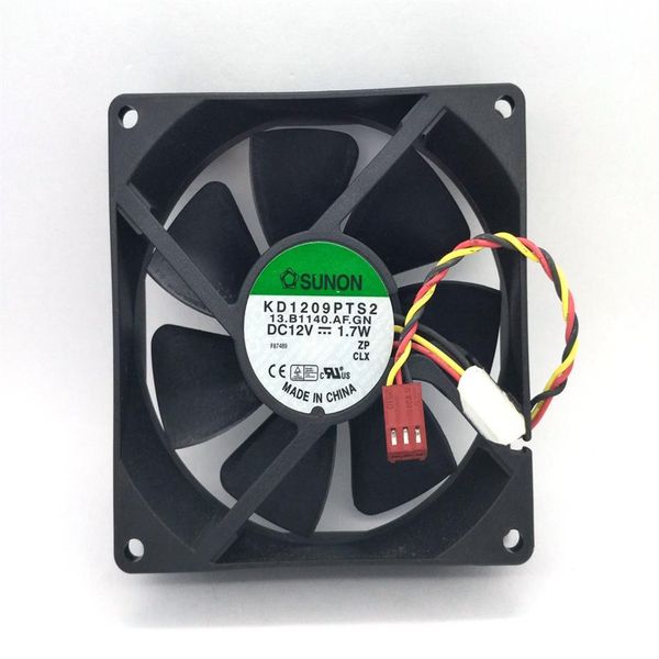 Novo original SUNON KD1209PTS2 DC12V 1 7W 1 6W 90 90 25MM 3 linhas Ventilador de refrigeração do computador205Z