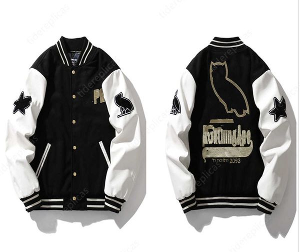 2023 mens designer cappotto di cotone giacca da baseball giacca a vento frangivento varsity Fulmine lettera cuciture petto blocco di colore stand collare squalo