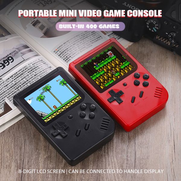 Brinquedos de inteligência Mini console de videogame portátil construído em 400 jogos 8 bits 3 0 polegadas LCD colorido jogador infantil 230721