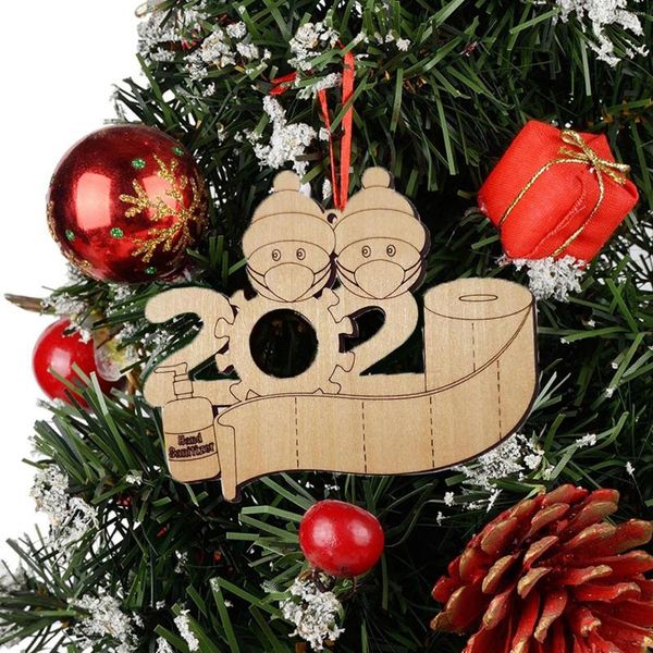 Decorações de Natal Faça você mesmo Decoração de boneco de neve Pingente de madeira criativo Pintável Pendurado Escrito à mão Nome do membro da família 2023 Ano