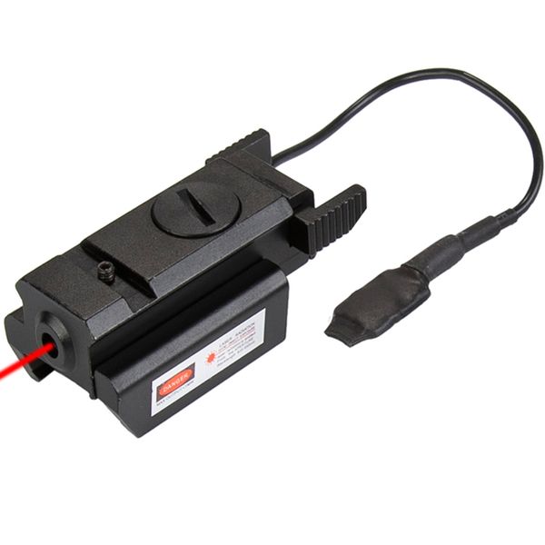 FIRE WOLF Kompaktes taktisches Red Dot-Laservisier für die Jagd mit Druckschalter, 20-mm-Picatinny-Schienenmontage