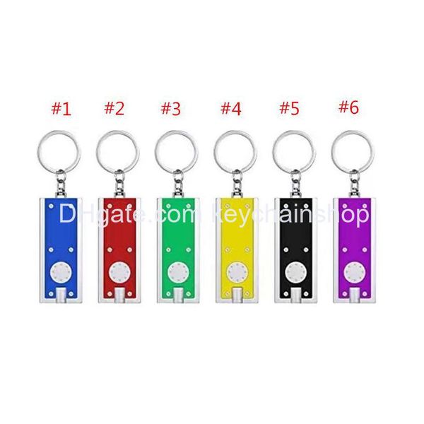 Chaveiros Lanyards Mini Lanterna Led Chaveiro Caixa de Luz Tipo Chave Cadeia Luzes Chaveiro Presentes Criativos Drop Delivery Fashion Access Dh4Za