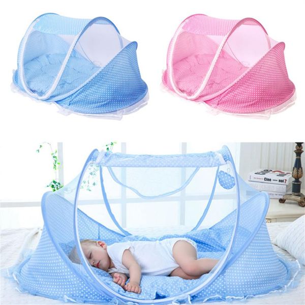 New Portable Soft Culla 0-3 anni Biancheria da letto Zanzariera Letto pieghevole Cotone Sleep Letti da viaggio Culle Cuscino Mat Setat Set HG992715