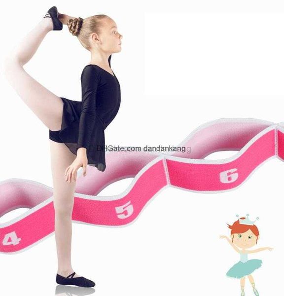Fascia di resistenza digitale per yoga per bambini Fasce per allenamento di danza latina per adulti donne uomini espansore toracico pilates forniture per il fitness cinturino in gomma elastica
