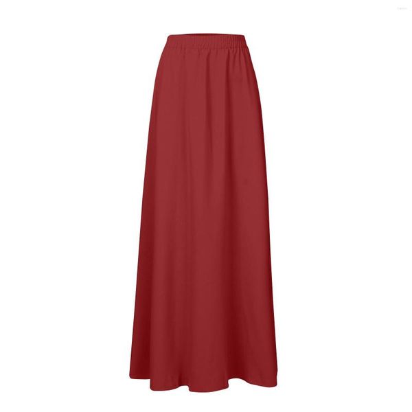Юбки летнее шифоновое платье Midi Mini Плиссированная бохо юбка с твердым цветом эластичная эластичная a-line Женская одежда