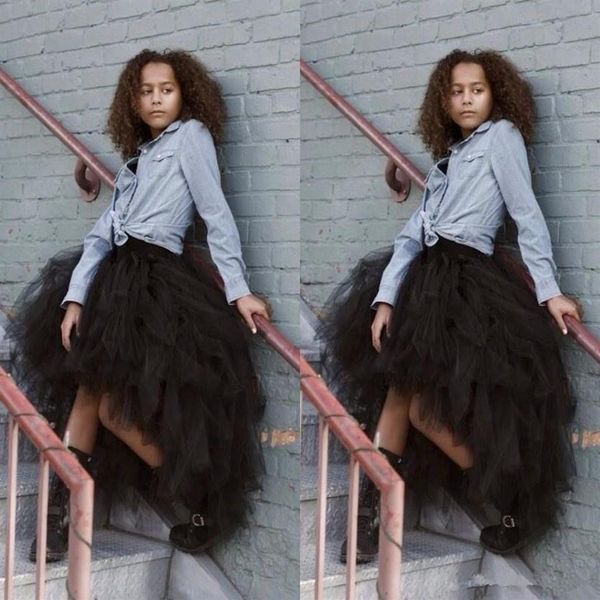 Yeni Siyah Hi-Lo SimpleLetulle Etek Tasarım Fırıltılı Diz Uzunluğu Tutu Tül Etekleri Kadınlar İçin Güzel Elbiseler Parti Giyseni284n