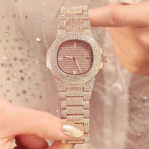 Orologi da donna Top Luxury Brand Donna Fashion Rose Gold Quartz Ladies Diamond Dress Bracciale Orologio femminile Relogio Feminino 220726