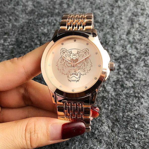 Orologio da polso al quarzo con cinturino in acciaio da donna di marca di orologi stile popolare K02293S