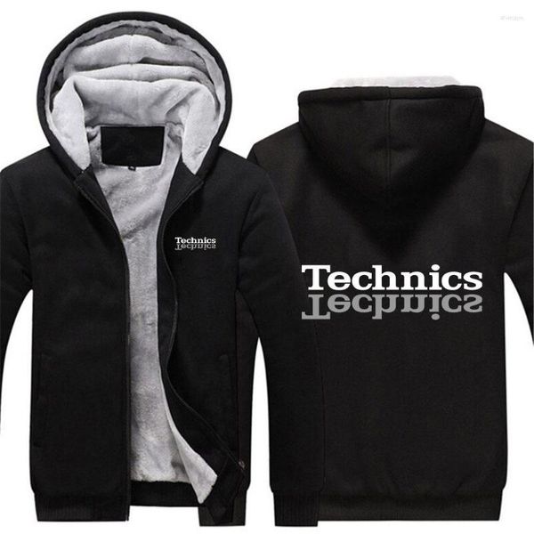 Herren Hoodies Technics Tops Männer Dj 1200 Plattenspieler Musik Casual Hoodie Sweatshirt Warme Dicke Fleece Zipper Jacken Sportswear Outwear