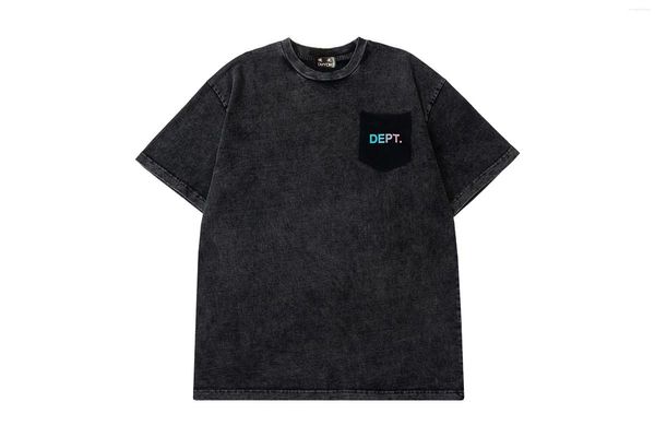 Мужские рубашки Ppfriend Летнее снежное масло для мытья футболка мужская ретро винтажная футболка хлопковая капля плечо негабаритное место плюс размер | 5444