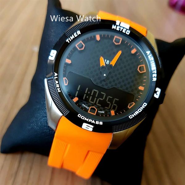 Wirist Watch T-Touch Uzmanı T091 Yarış Mavi Dial Chronograph Kuvars Mavi Kauçuk Kayış Dağıtım Toka Erkekler Bilek saatleri Men2009