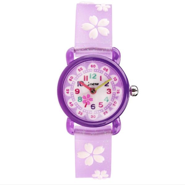 JNEW Orologio al quarzo di marca per bambini Loverly Cartoon Ragazzi Ragazze Studenti Orologi Cinturino in silicone Color caramella Orologi da polso Cute Childre309t