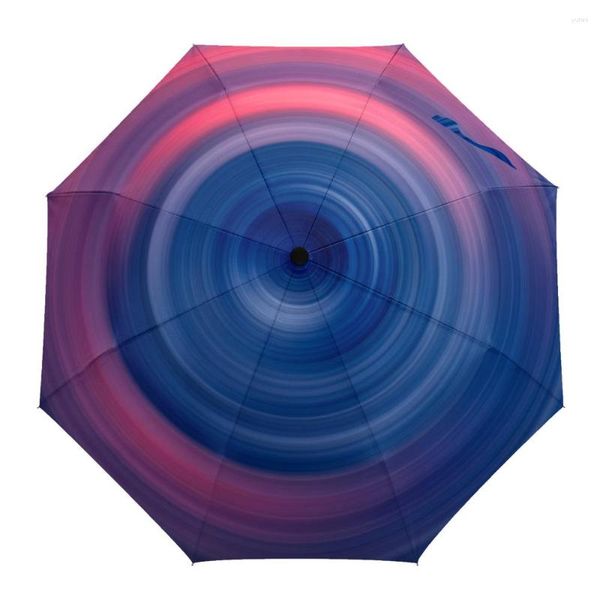 Şemsiye Çember Dalgalanma Gradyan Rüzgar Geçirmez Seyahat Katlanır Şemsiye Kadın Erkek Sekiz Kemik Otomatik Basılı Şarapol