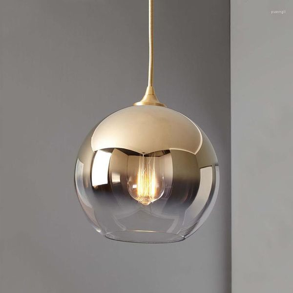 Подвесные лампы ZK50 Ball люстра прикроватного освещения декоративное творческая столовая спальня кухня живая стеклян