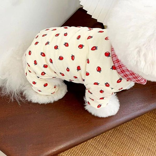 Vestuário para cães Roupas de quatro patas para animais de estimação Outono Inverno Médio Pequeno Algodão Pijama Suéter Grosso Lã Quente Gatinho Cachorrinho Casaco Doce Chihuahua