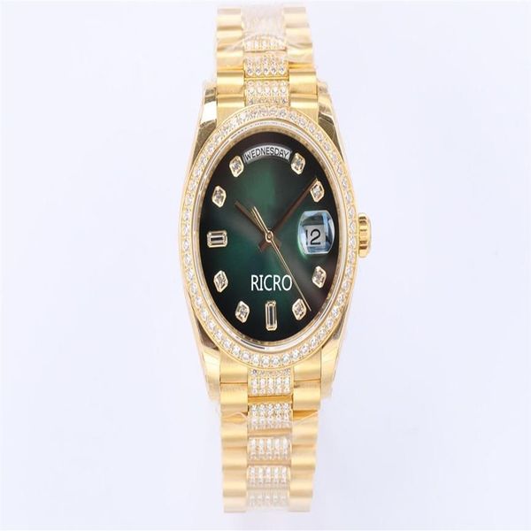 Relógio feminino mais vendido da fábrica EW 36 mm linha intermediária anel de diamante 2836 movimento mecânico espelho de safira moda casual esporte 238Z