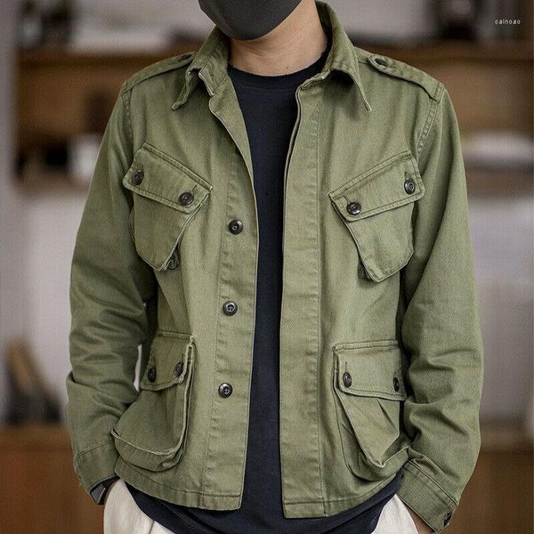 Мужские куртки 2023 Jungle Jacket M42 военный десанский костюм комбинезон Casual Poat Top Army Solid Color Spring