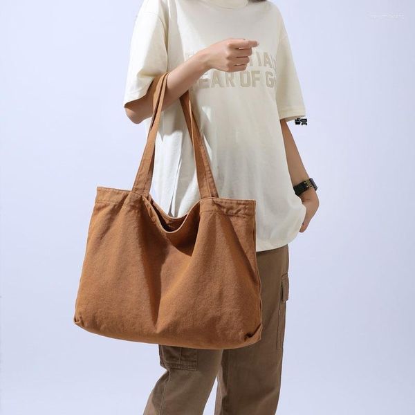 Bolsas de noite concisas sólidas femininas retrô em lona para todas as combinações bolsas e bolsas casuais de estilo japonês