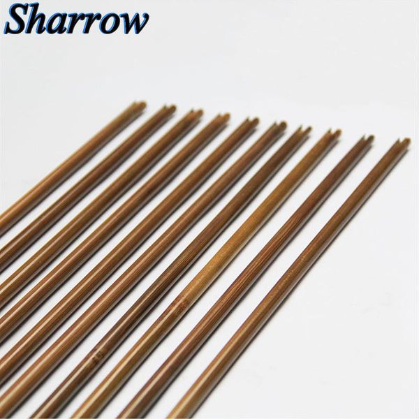 Sculture 6/12/24/50 PC Arrow di freccia di bambù di alta qualità Lunghezza 83 cm OD 7 mm e 8 mm freccia di bambù tiro a tiro fai -da -te per sparare a caccia di prua
