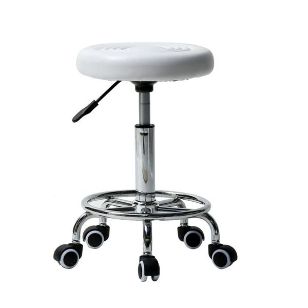 Banco WACO Salon Round Shape Mobiliário Comercial Rotação Ajustável Hidráulico com Rodas Massagem Médica Spa Bar Ch278g