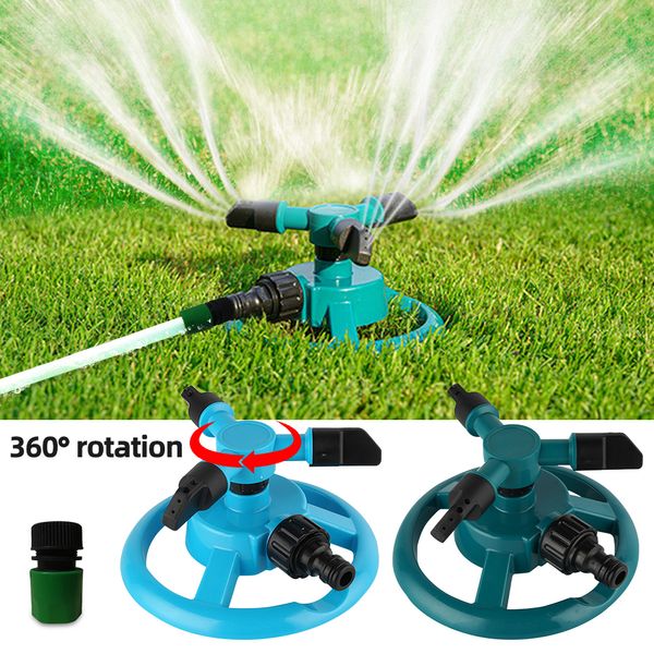 Equipamentos de rega 360 graus rotação automática do jardim gramado água aspersores sistema de acoplamento rápido bico suprimentos de irrigação 230721