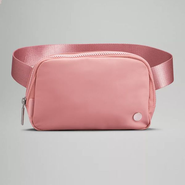 Bolsa de cinto de ioga Bolsas ao ar livre com alça de nylon para mulheres e homens Bolsa de cintura para academia com alça elástica ajustável com zíper Fanny pack Capacidade 1L