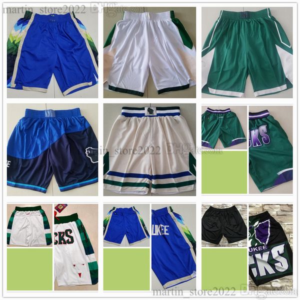 Pantaloncini da basket Jack 43 Sikma Ray 34 Allen Giannis Antetokounmpo Khris 22 Middleton Jrue 21 Holiday Pat 24 Connaughton Training Game Pantaloni sportivi Uomo Taglia S-3XL