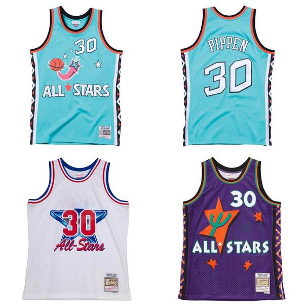 Camisa de basquete personalizada 30 Pippen 1992 1995 19961 ALL-Star Mitchell e Ness homens mulheres juventude S-6XL jerseys