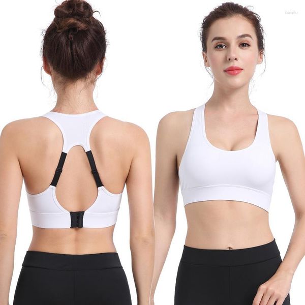 Yoga-Outfit, sexy, rückenfrei, für Damen, Sport-BH, Laufen, Push-Up, gepolstert, Fitness-Top, verstellbare Träger, sportliche Weste, Sportunterwäsche