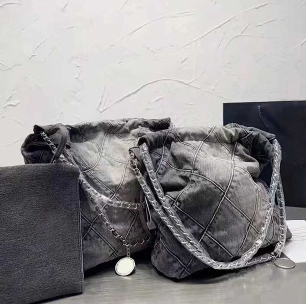 Bolsas de ombro de marca de luxo CC jeans clássicas sacolas de compras com bolsas dentro de corrente de prata novas bolsas casuais