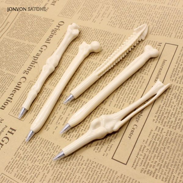 Canetas esferográficas Jonvon Satone 100 Pcs Atacado Bone Pen Ball Pens Monster Toy Caneta Esferográfica Artigos de Papelaria Material Escolar Acessórios de Escritório Stylo 230721