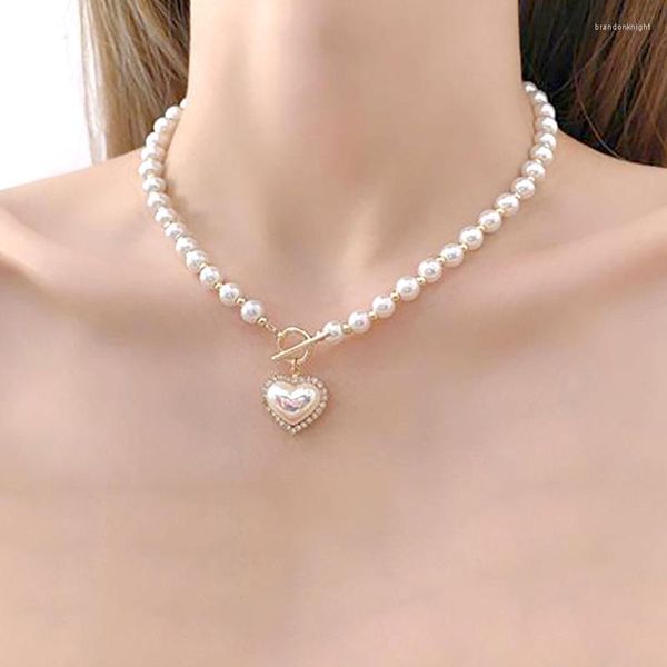 Ketten 925 Silber Meerjungfrau Jimmabe Liebe Anhänger Natürliche Perle Halskette Schlüsselbein Kette Kragen Französisch Persönlichkeit OT Schnalle