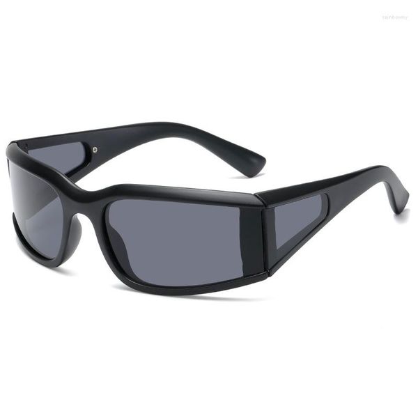 Sonnenbrille UV400 Weiß Mode Brillen Rechteck Punk Goggle Luxus Designer Sonnenbrille Für Frauen Einzigartige Sport Herren Shades