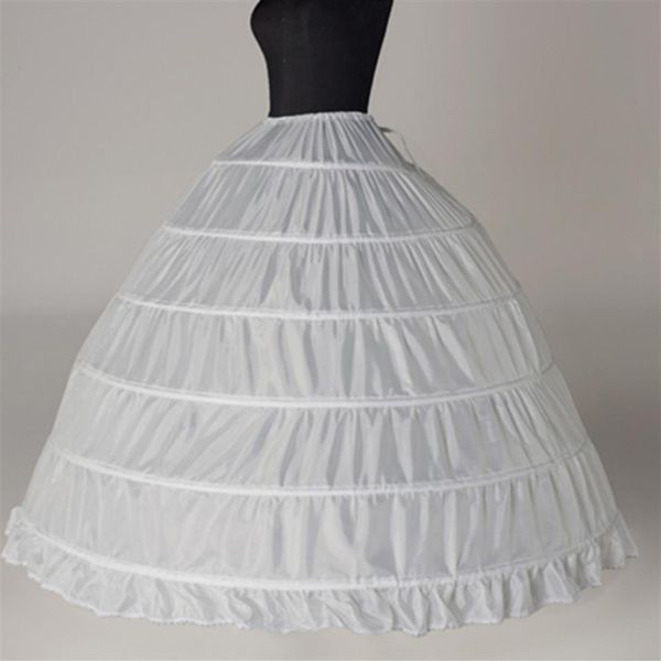 Super Cheap Ball Gown 6 Hoops Petticoat Wedding Slip Crinoline Bridal Underskirt Layes Slip 6 Hoop Skirt Crinoline Per Quinceanera280G