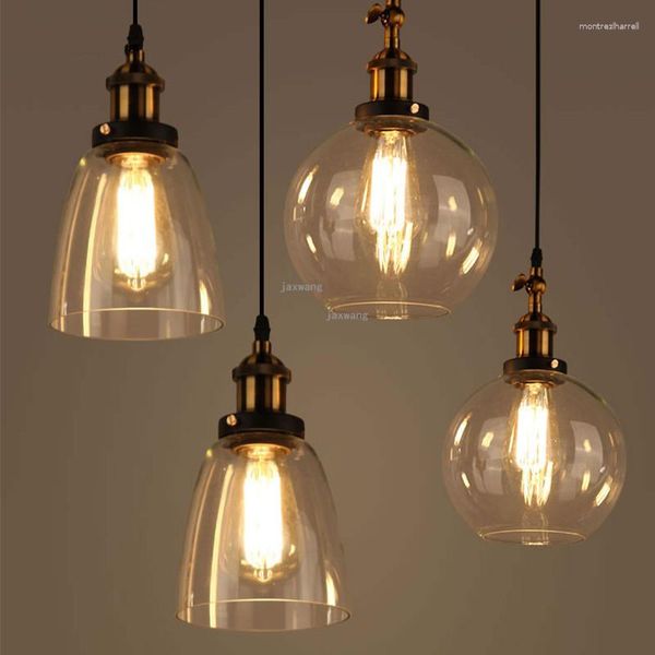 Pendelleuchten Nordic LED-Leuchten Industrielampe Küche Glas Hängerestaurant Retro Leuchten Loft Hängeleuchte