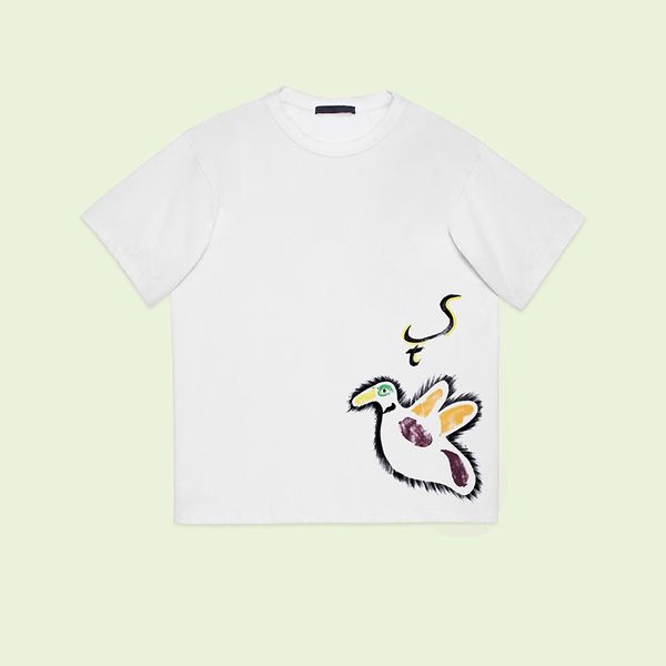 23SS New Woman Men's Solid T-Shirts High End Limited Classic Cartoon Duck Letter Printing Tee Summer Beach Respirável Casual Fashion Street Manga Curta TJAMMTX363