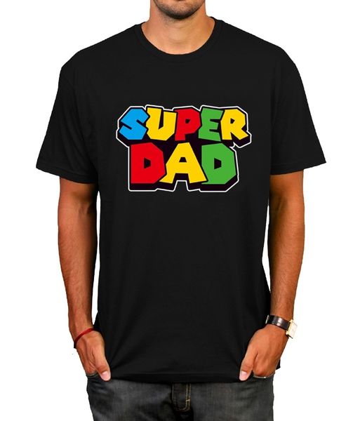 Sunfiz YF T-Shirt Super Mama Männer T-Shirt Väter Tag Geschenk für Papa Männer Top 100% Baumwoll-T-Shirt